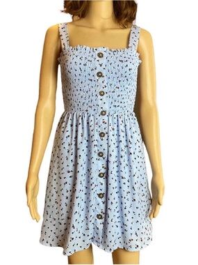 Sienna Sky Light Blue Floral Mini Sundress